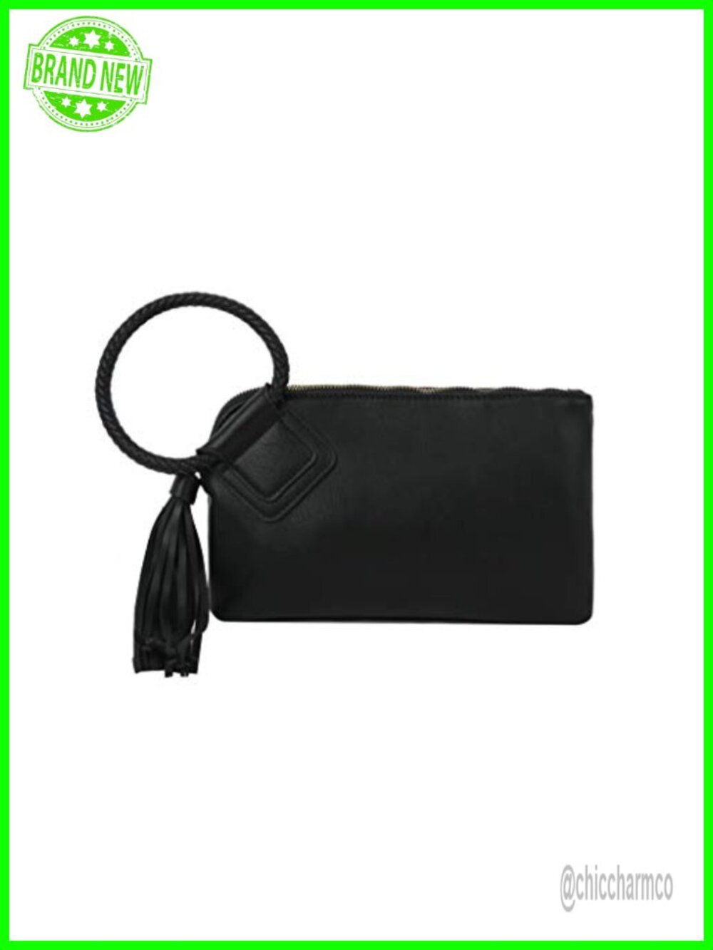 Vegan Faux Leather Clutch Wristlet Wallet Evening Bag with Hand Strap